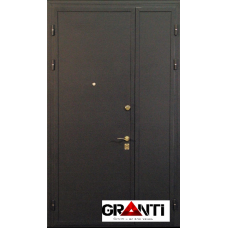 Входная металлическая Дверь двустворчатая №5 - черная 