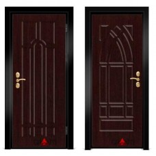 Входная металлическая дверь Венге 1.37 - цвет темный Венге