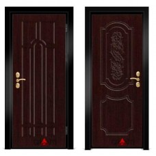 Входная металлическая дверь Венге 1.34 - цвет темный Венге