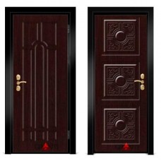Входная металлическая дверь Венге 1.32 - цвет темный Венге