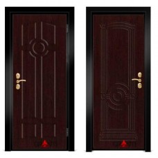 Входная металлическая дверь Венге 1.21 - цвет темный Венге