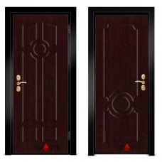 Входная металлическая дверь Венге 1.29 - цвет темный Венге