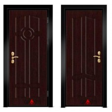 Входная металлическая дверь Венге 1.23 - цвет темный Венге